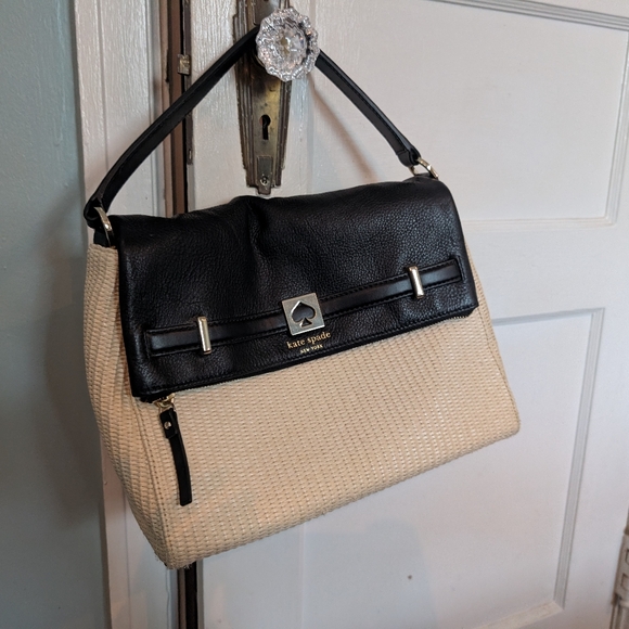 kate spade Handbags - Like New Kate Spade Leather Woven Bag